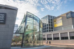 Best time to visit van gogh museum - Van Gogh Museum in Amsterdam with minimal crowds outside, showcasing the best time to visit